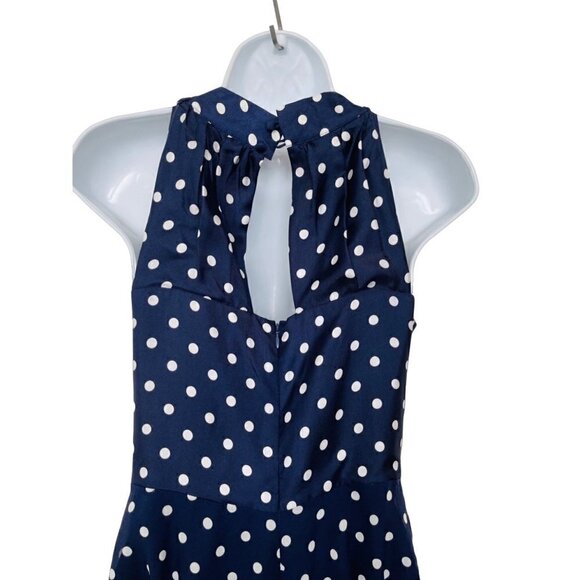 HOBBS London womens SILK dress polka dot dress US size 10 - Picture 4 of 7